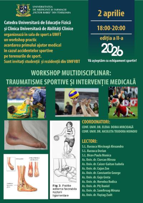 Afis Workshop multidisciplinar_Traumatisme sportive și intervenție medicală_02.04.2026